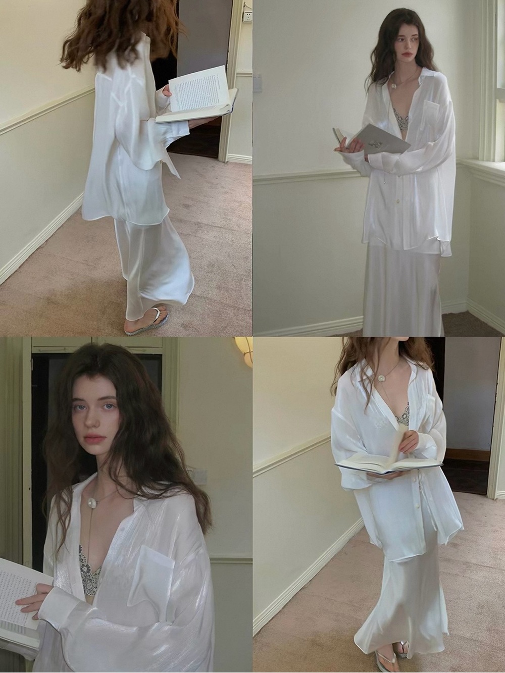 Brand New Premium Ramie Oversized Shirt – XS – Pearl White